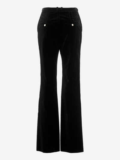 Shop Paco Rabanne Cotton Trousers In Black
