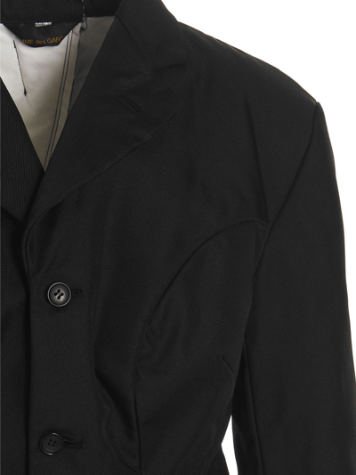 Shop Comme Des Garçons Synthetic Fibers Jacket In Black