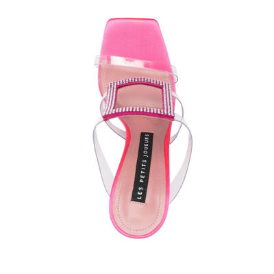 Shop Les Petits Joueurs Synthetic Fibers Sandals In Pink