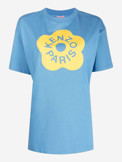 Shop Kenzo Cotton T-shirt In Blue