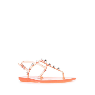 Shop Sergio Rossi Synthetic Fibers Sandals In Orange