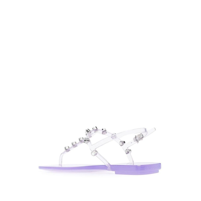 Shop Sergio Rossi Synthetic Fibers Sandals In Purple