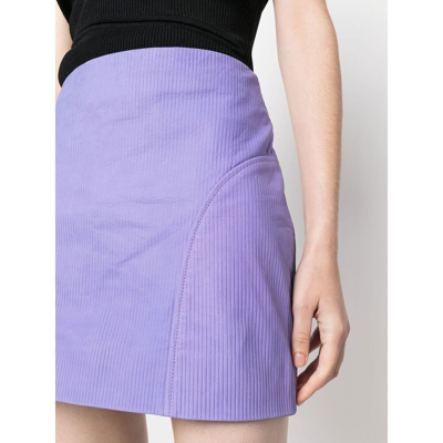 Shop Remain Leather Skirt In Purple