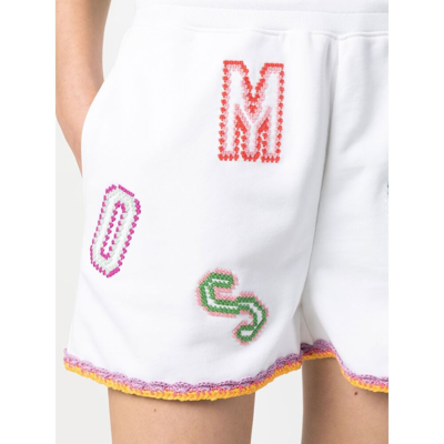 Shop Moschino Cotton Trousers In White