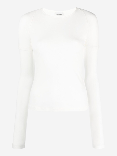 Shop Low Classic Synthetic Fibers T-shirt In White