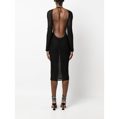 Shop Nensi Dojaka Synthetic Fibers Dress In Black