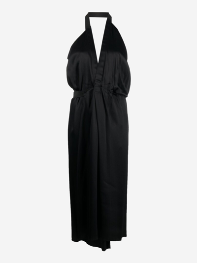Shop Mm6 Maison Margiela Synthetic Fibers Dress In Black