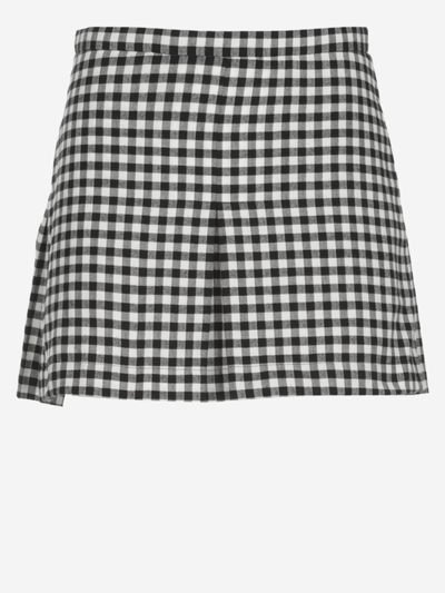 N°21 Rock Check-print Pleated Skirt In Multicolor