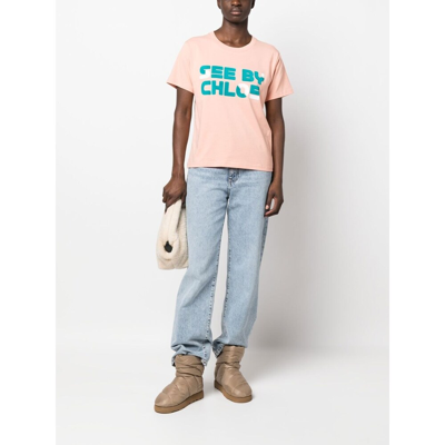 Shop See By Chloé Synthetic Fibers T-shirt In Pink