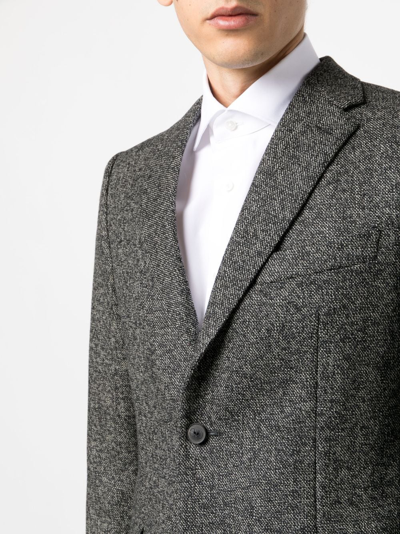 Shop Valentino Single-breasted Tweed Suit In Grey