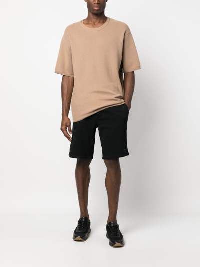 Shop Paul Smith Contrasting-trim Track Shorts In Black