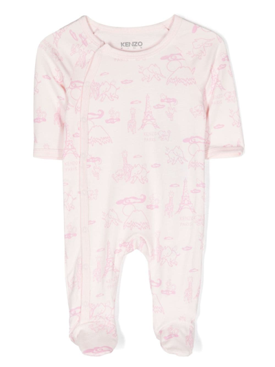Shop Kenzo Graphic-print Pyjamas Set In Pink