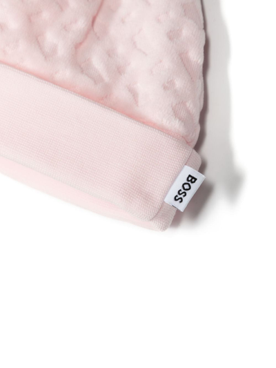 Shop Bosswear Monogram-jacquard Pyjama Set In Pink