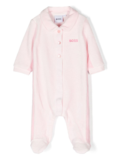 Shop Bosswear Logo-embroidered Pajamas In Pink