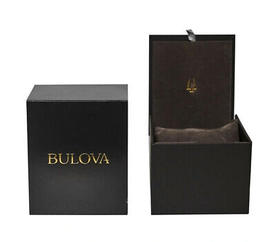 Pre-owned Bulova 98a271 Men's Stainless Steel Black Dial Chronograph Watch