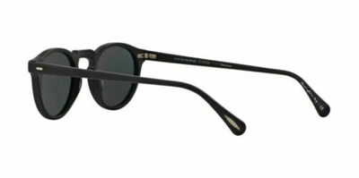 Pre-owned Oliver Peoples 0ov5217s Gregory Peck 1031p2 Semimatte Black/grey 50mm Sunglasses In Gray