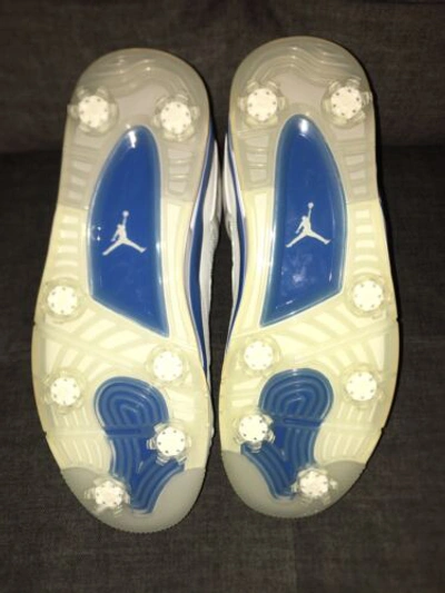 Pre-owned Jordan Nike Air  Iv 4 Retro Golf Shoes White Military Blue Size 11 Cu9981-100