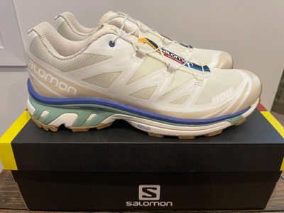 Pre-owned Salomon Xt-6 Vanilla Ice Granite Green White Sz. 11 L41709800 Ds