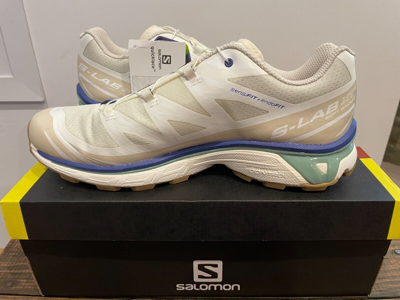 Pre-owned Salomon Xt-6 Vanilla Ice Granite Green White Sz. 11 L41709800 Ds