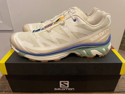 Pre-owned Salomon Xt-6 Vanilla Ice Granite Green White Sz. 11 L41709800 Ds