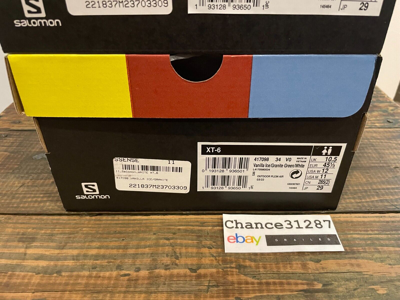 Pre-owned Salomon Xt-6 Vanilla Ice Granite Green White Sz. 11 L41709800 Ds