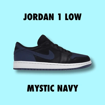 Pre-owned Jordan 1 Low Mystic Navy