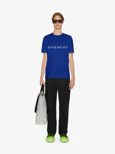 Pre-owned Givenchy Archetype Slim Fit T-shirt In Cotton In Blue