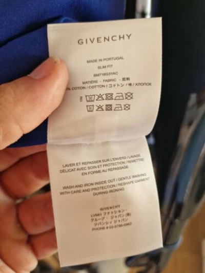 Pre-owned Givenchy Archetype Slim Fit T-shirt In Cotton In Blue