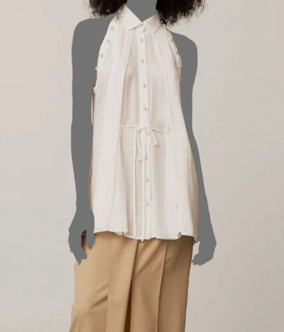 Pre-owned Palmer Harding $789  Women's White Long-sleeve Button Up Blouse Top Size Uk10/us4