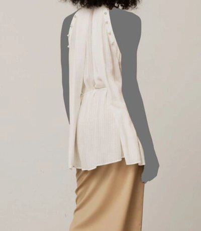 Pre-owned Palmer Harding $789  Women's White Long-sleeve Button Up Blouse Top Size Uk10/us4