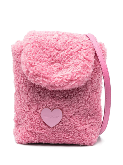 Shop Monnalisa Heart-motif Shoulder Bag In Pink