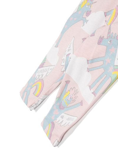 Shop Stella Mccartney Graphic-print Cotton Leggings In Pink