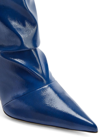 Shop Giuseppe Zanotti Yunah 85mm Slouchy Boots In Blue