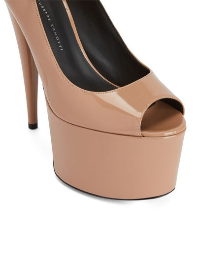 Giuseppe Zanotti Aida 105mm Patent-finish Pumps In Neutrals