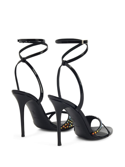 Shop Giuseppe Zanotti Bellha 105mm Crystal-embellished Sandals In Black