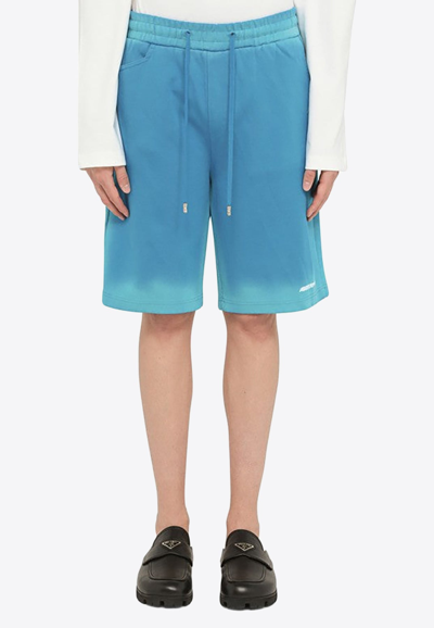 Shop Ader Error Faded Bermuda Shorts In Blue