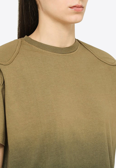 Shop Dion Lee Faded Crewneck T-shirt In Green