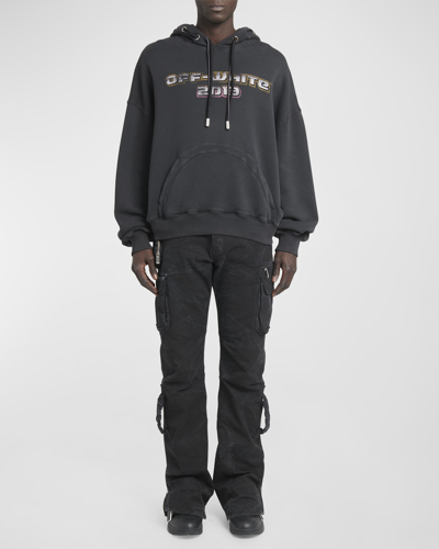 Shop Off-white Men's Bacchus Hoodie With Double Drawstring In Black Multi