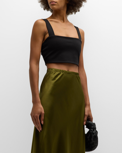 Shop Sprwmn Micro Tube Top With Straps In Black