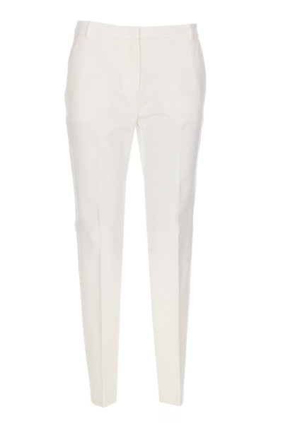 Shop Pinko Tailored Trousers In White