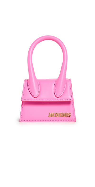 Shop Jacquemus Le Chiquito Bag Neon Pink