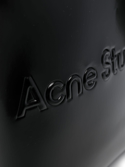 Shop Acne Studios Logo Tote Bag In Black