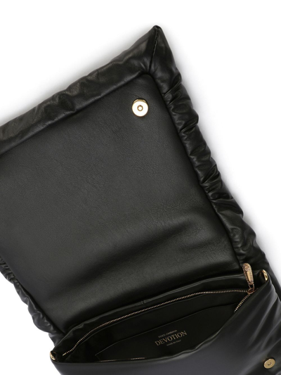 Shop Dolce & Gabbana Devotion Leather Crossbody Bag In Black