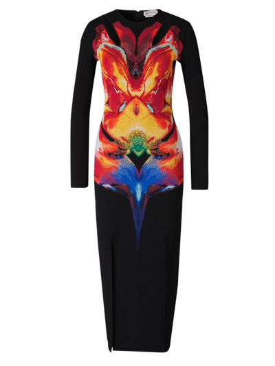Shop Alexander Mcqueen Graphic Patterned Long In Multi