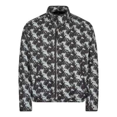 Stone Island Shadow Project Camouflage-print Padded-shell Jacket In Black