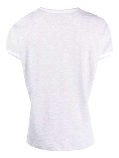 Shop Eleventy Mélange-effect Cotton T-shirt In 灰色