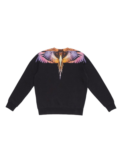 Shop Marcelo Burlon County Of Milan Icon Wings Cotton Sweatshirt In Black
