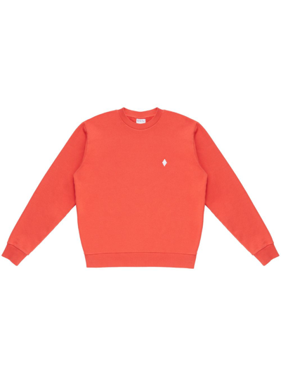 Shop Marcelo Burlon County Of Milan Cross Cotton Sweatshirt In Orange