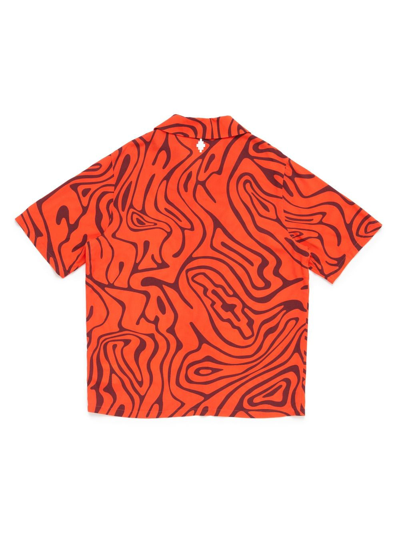Shop Marcelo Burlon County Of Milan Aop Short-sleeve Shirt In Orange