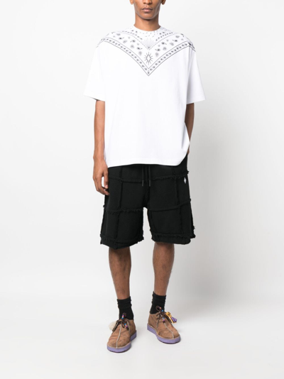 Shop Marcelo Burlon County Of Milan Bandana-print Cotton T-shirt In White